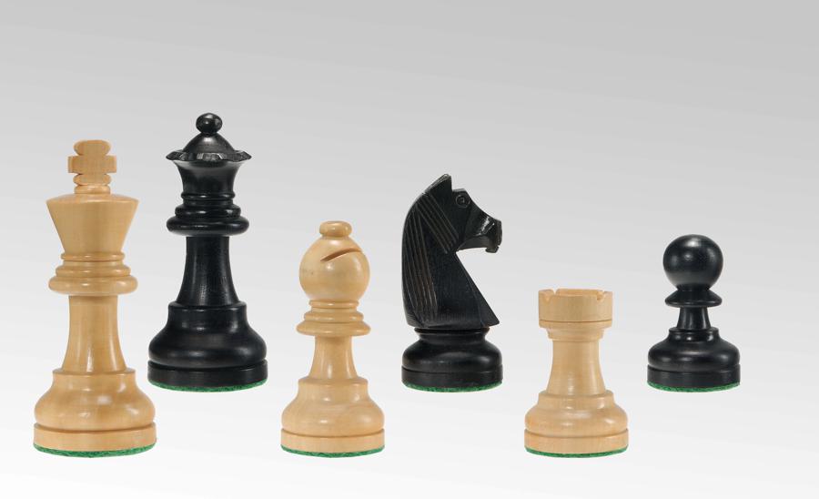 Klassieke schaakstukken zwart/blank - Staunton 3