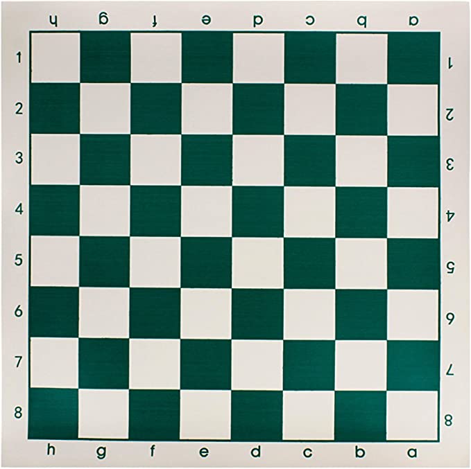 Oprolbaar schaakbord vinyl 5,5cm groene velden