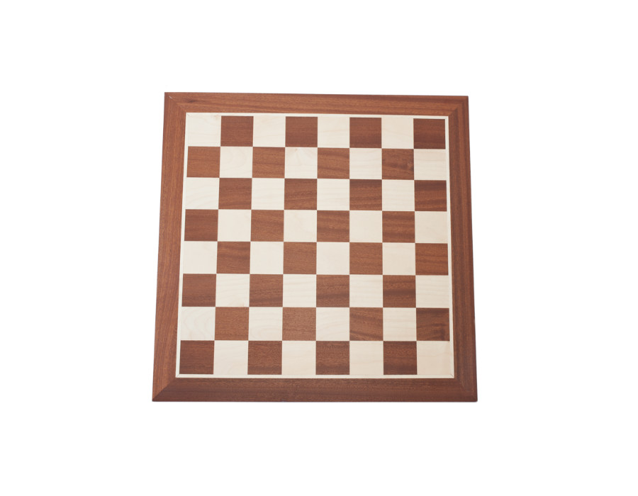 art 503-Z.Mahonie houten schaakbord zonder coordinaten