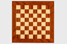 Chess board mahogany board with black detail