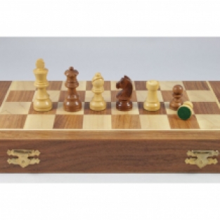 Acacia chess set magnetic 35x35 cm