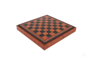 Leather chess cassette with metal pieces