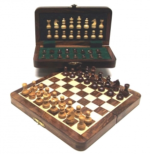 Luxe schaakcassette Acacia (30x30cm)