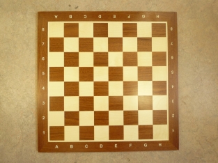 art 503-C.Mahonie houten schaakbord  met coordinaten.