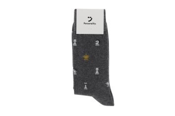 Chess socks - Grey